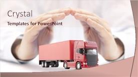  Presentation with truck - Audience pleasing theme consisting of red-long-truck backdrop and a lemonade colored foreground