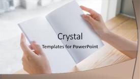  Presentation with praying hands on open bible - Audience pleasing PPT theme consisting of red magazine - hands open book on wood backdrop and a light gray colored foreground