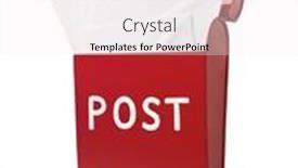  Presentation with mail - Beautiful PPT theme featuring red-mailbox-with-mail backdrop and a sky blue colored foreground