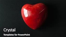  Presentation with marble - Slide deck consisting of red marble heart on black background and a  colored foreground