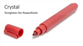  Presentation with red and white - Slide deck enhanced with red marker pen on white background and a white colored foreground