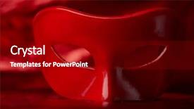  Presentation with mask - Beautiful slides featuring red mask on red background backdrop and a  colored foreground