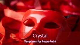  Presentation with laryngeal mask airway - Colorful slides enhanced with red-mask-on-the-red backdrop and a crimson colored foreground