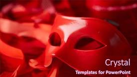  Presentation with silk - Presentation theme having red-mask-on-the-red background and a crimson colored foreground