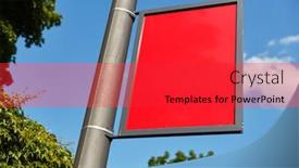  Presentation with advertising - PPT theme consisting of red-mast-advertising background and a red colored foreground