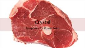  Presentation with raw meat - Slides having red meat - raw steak on white background background and a  colored foreground