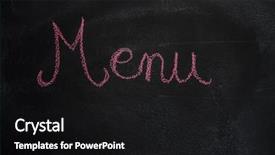  Presentation with chalk - Colorful PPT theme enhanced with red menu word drawn backdrop and a black colored foreground