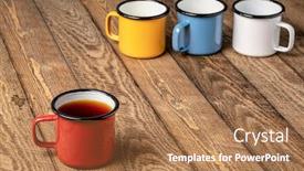  Presentation with hot metal - PPT layouts featuring red-metal-cup-of-hot background and a coral colored foreground
