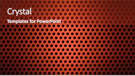  Presentation with metal - Colorful slides enhanced with red metal holed or perforated backdrop and a tawny brown colored foreground