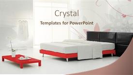  Presentation with minimal - Presentation theme consisting of red minimal bedroom background and a cream colored foreground
