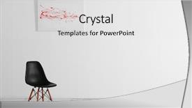  Presentation with office chair - Amazing PPT theme having red modern - office chair in the room backdrop and a white colored foreground