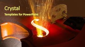  Presentation with sparkle - PPT theme enhanced with red modern - violin with sparkle eruption background and a tawny brown colored foreground