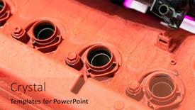  Presentation with powerful - Presentation theme having red-modern-powerful-car-engine background and a coral colored foreground