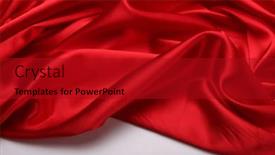 Presentation with abstract wave - Presentation theme consisting of red-nacre-wave-fabric-silk background and a crimson colored foreground