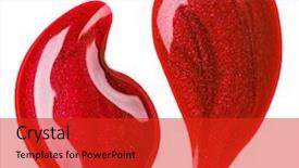  Presentation with enamel - Cool new PPT theme with polished - red nail polish enamel drops backdrop and a red colored foreground