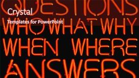  Presentation with questions answers - Cool new slides with red neon sign of common backdrop and a tawny brown colored foreground