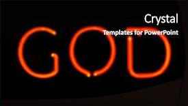  Presentation with word god - PPT theme consisting of sign of the word 'god background and a black colored foreground
