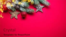 Presentation with decor - Theme consisting of red-new-year-or-christmas background and a dark gray colored foreground