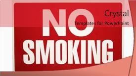  Presentation with smoking - Cool new presentation theme with red no smoking sign backdrop and a red colored foreground