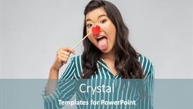  Presentation with red grey - PPT theme with red-nose-day-party-props background and a teal colored foreground