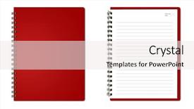  Presentation with notebook paper - Audience pleasing PPT theme consisting of red notebook blank paper backdrop and a white colored foreground