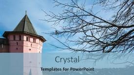  Presentation with tower - Presentation theme enhanced with red-observation-tower-of-saint background and a light blue colored foreground