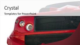  Presentation with road - Presentation enhanced with red off-road car isolated background and a white colored foreground