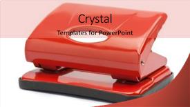  Presentation with red black and white - PPT theme having red office paper hole puncher background and a  colored foreground