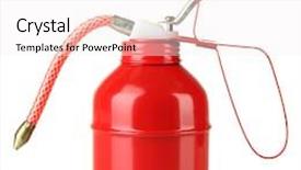  Presentation with oil - Colorful presentation design enhanced with red-oil-can-isolated backdrop and a sky blue colored foreground