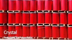  Presentation with pallet - Slides with red oil drums on wooden background and a crimson colored foreground