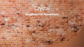  Presentation with red brick wall - Slides consisting of red old brick wall background background and a coral colored foreground