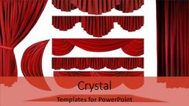  Presentation with theater stage - Audience pleasing slides consisting of red old fashioned elegant theater backdrop and a red colored foreground