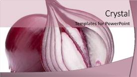  Presentation with red onion - Presentation consisting of red onion and rosemary leaves background and a coral colored foreground