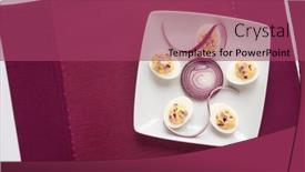  Presentation with maroon - PPT theme with red-onion-deviled-eggs background and a violet colored foreground