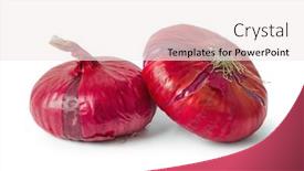  Presentation with red onion - PPT theme enhanced with red-onion-shallot-isolated background and a white colored foreground