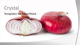  Presentation with red onion - Theme with red-onion-shallot-isolated background and a white colored foreground