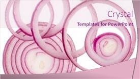  Presentation with red onion - Audience pleasing presentation design consisting of red-onion-slices-isolated backdrop and a lemonade colored foreground