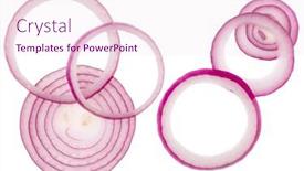  Presentation with red onion - Presentation design with red-onion-slices-isolated background and a pink colored foreground