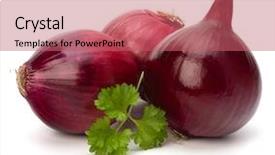  Presentation with red onion - Colorful slide deck enhanced with customer relationship text illustration concept on grey background with group of people icons backdrop and a light gray colored foreground