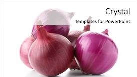  Presentation with white red employees - Slides with red onions on white background background and a white colored foreground