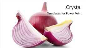  Presentation with red - Presentation theme featuring red onions on white background background and a white colored foreground
