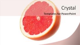 Presentation with white - Colorful PPT layouts enhanced with red orange - fresh ripe half grapefruit backdrop and a lemonade colored foreground