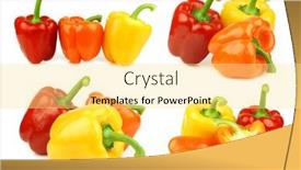  Presentation with capsicum - Cool new slide deck with red-orange-and-yellow-bell backdrop and a blonde colored foreground