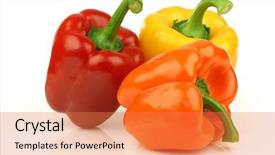  Presentation with capsicum - Theme with energy - dynamic abstract colorful and vivid background and a black colored foreground