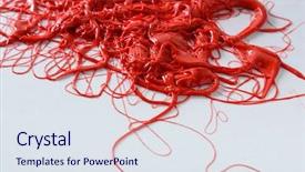  Presentation with organic - Colorful slide deck enhanced with intestines system - red organic forms backdrop and a  colored foreground