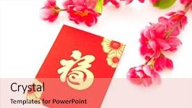  Presentation with chinese new year - Cool new PPT layouts with japanese woman outside doing yoga backdrop and a mint green colored foreground