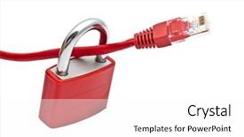  Presentation with network security hd - Beautiful PPT theme featuring red padlock and a network backdrop and a  colored foreground