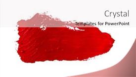  Presentation with watercolor design - Slide set consisting of red-paint-artistic-dry-brush background and a white colored foreground