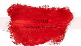  Presentation with watercolor design - Colorful slide set enhanced with red-paint-artistic-dry-brush backdrop and a crimson colored foreground