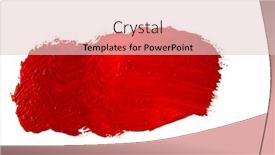  Presentation with watercolor design - Audience pleasing PPT theme consisting of red-paint-artistic-dry-brush backdrop and a lemonade colored foreground